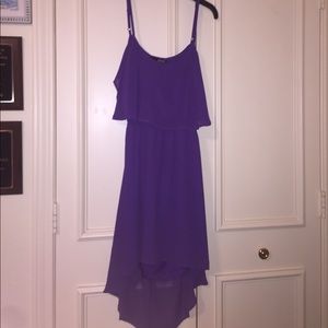 High-low backless dress