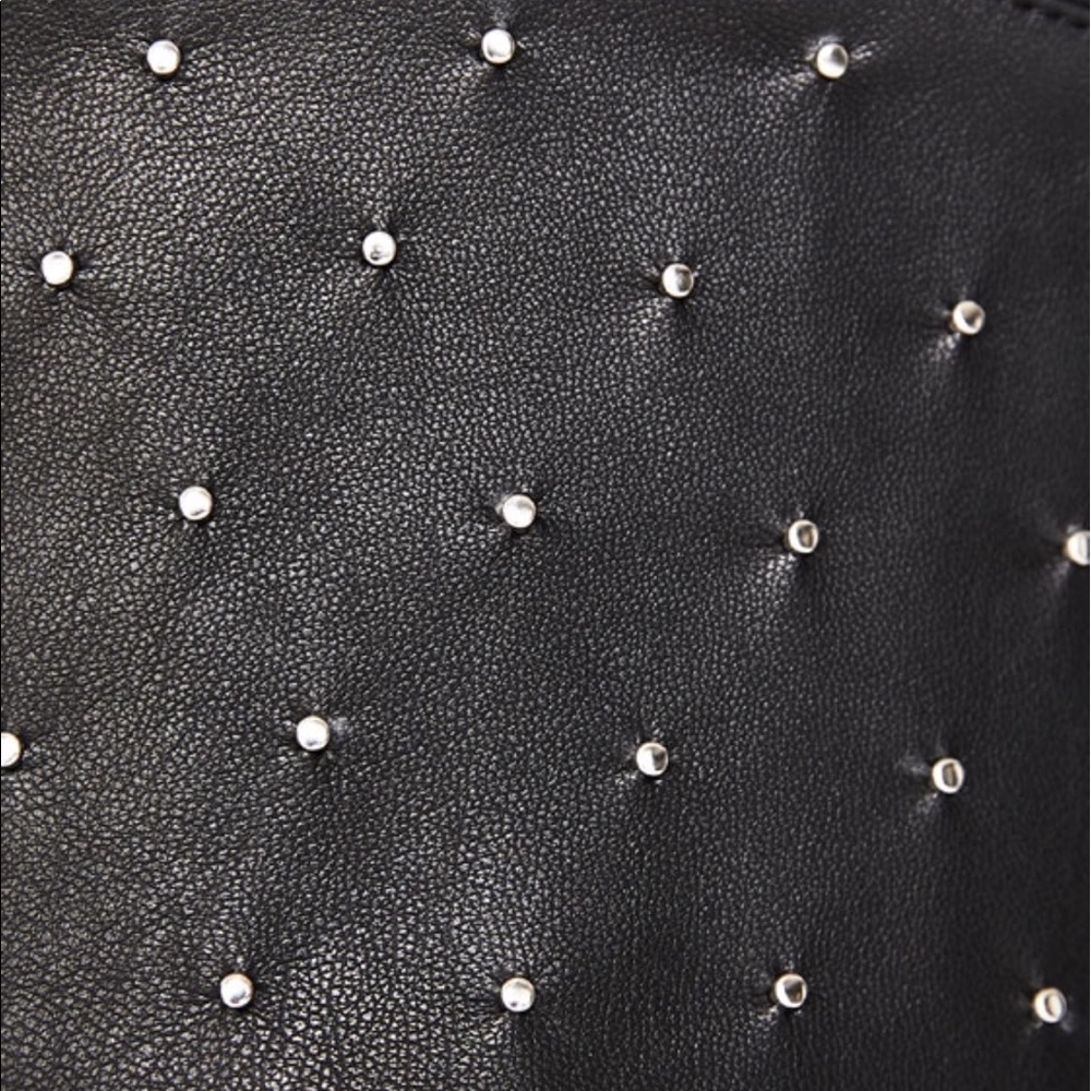 Zara metallic studded vegan leather crop top - Picture 4 of 5