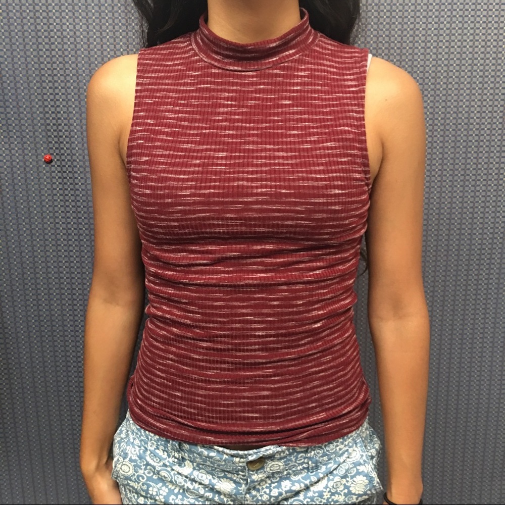 NWOT: Francesca's Striped Turtle Neck Top