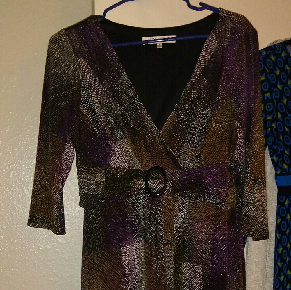 Brown patterned dress