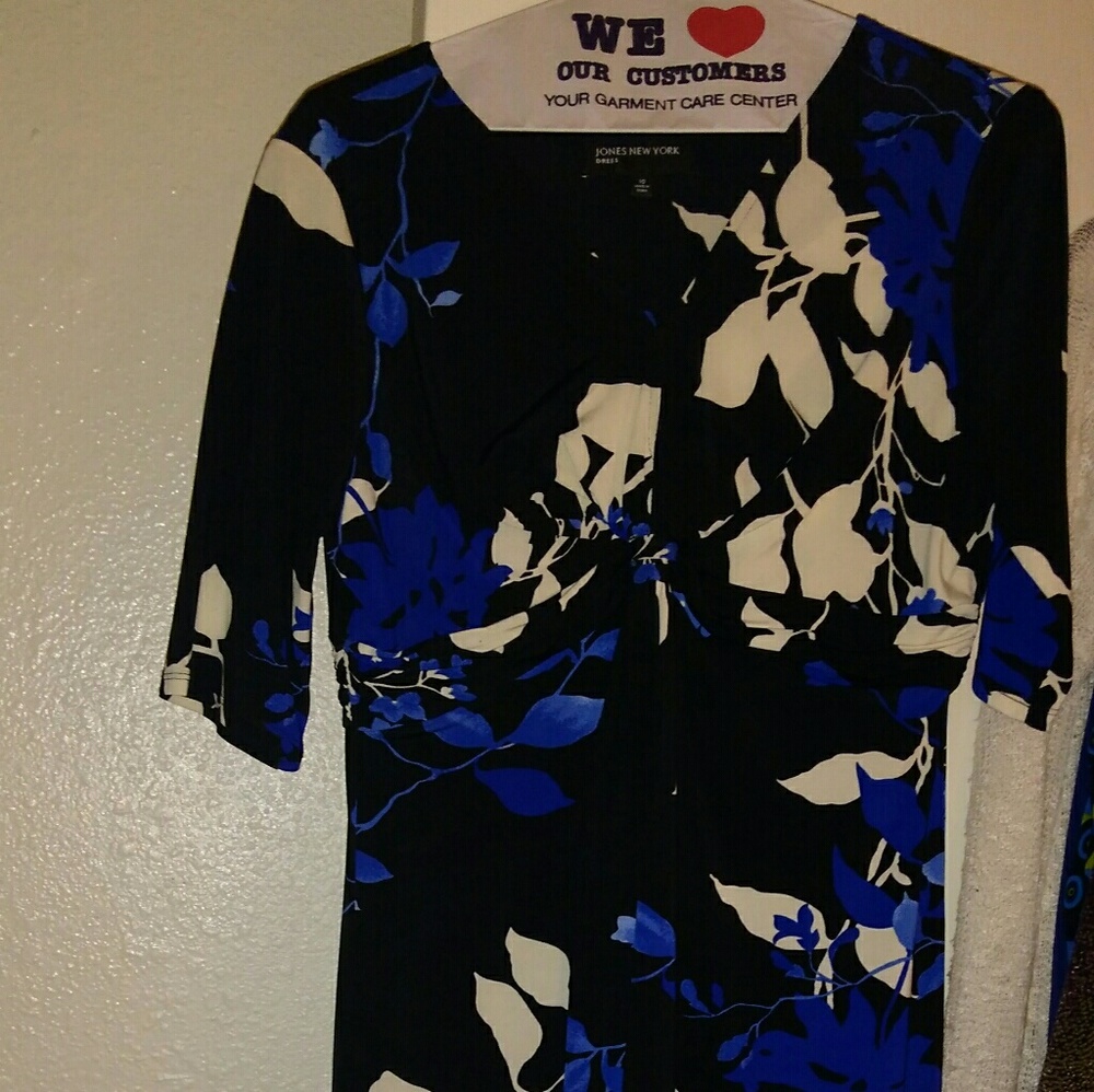 Blue floral dress