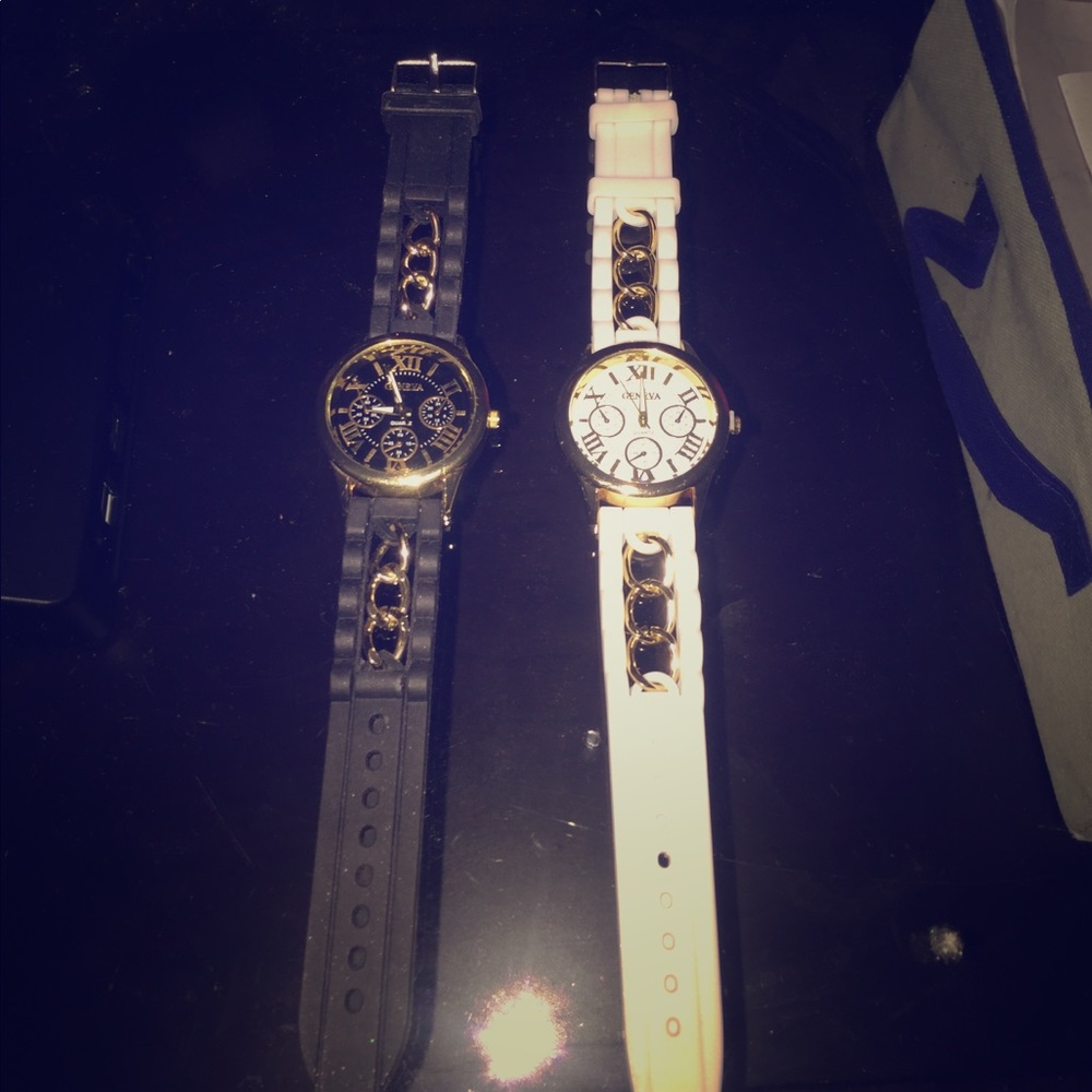 Geneva watches for sale Silicone bands.