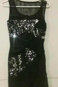Sexy Sequined Black Dress