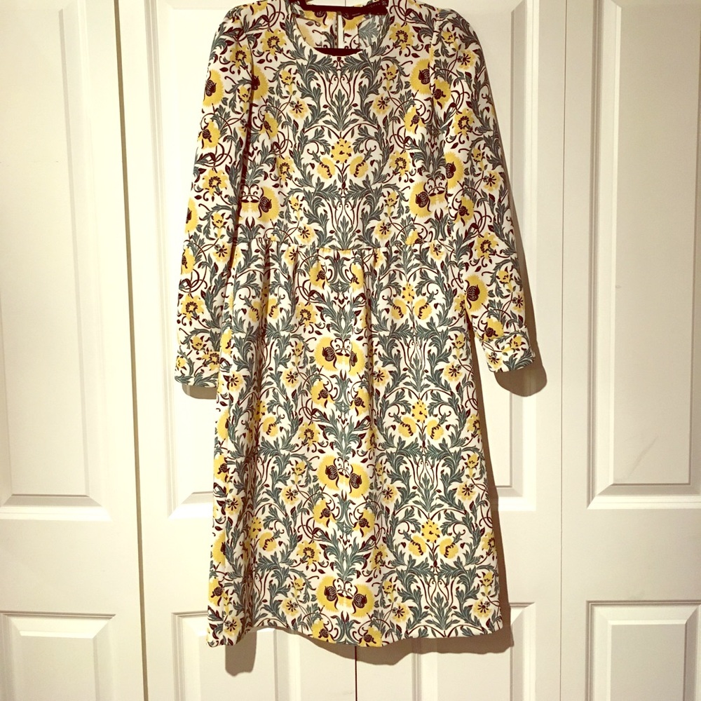 long sleeved floral dress
