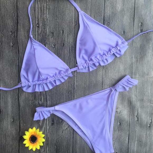 Purple Ruffle Bikini - Picture 3 of 3
