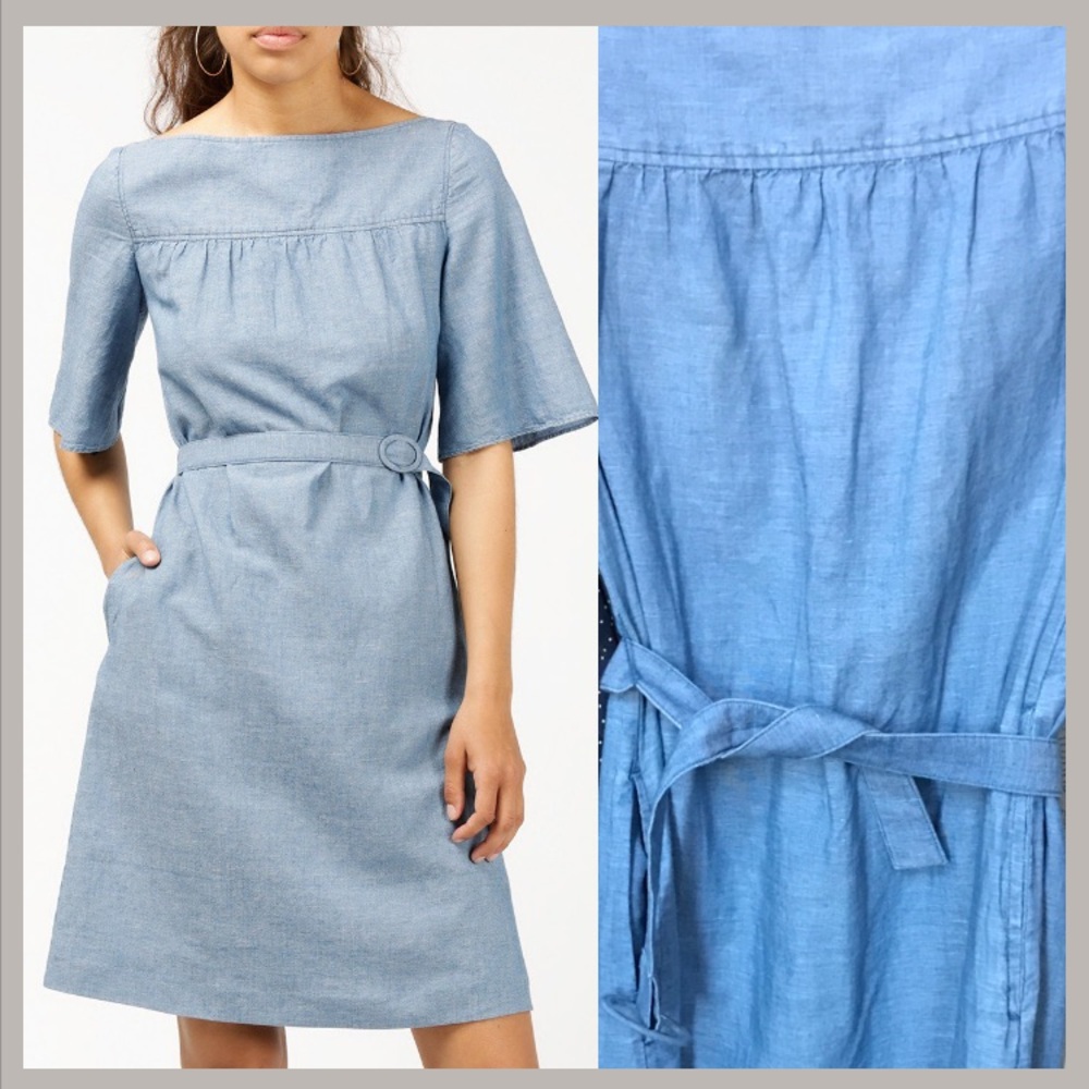 APC light chambray shirt dress