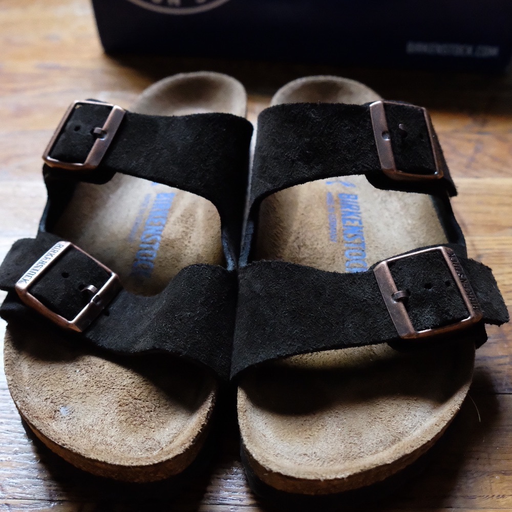 Mocha Suede Birkenstocks w/soft footbed - Picture 4 of 6