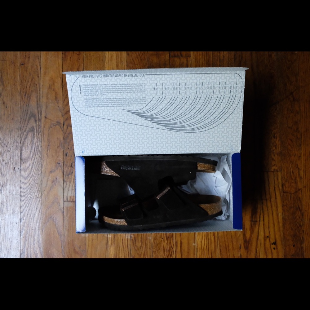 Mocha Suede Birkenstocks w/soft footbed - Picture 5 of 6