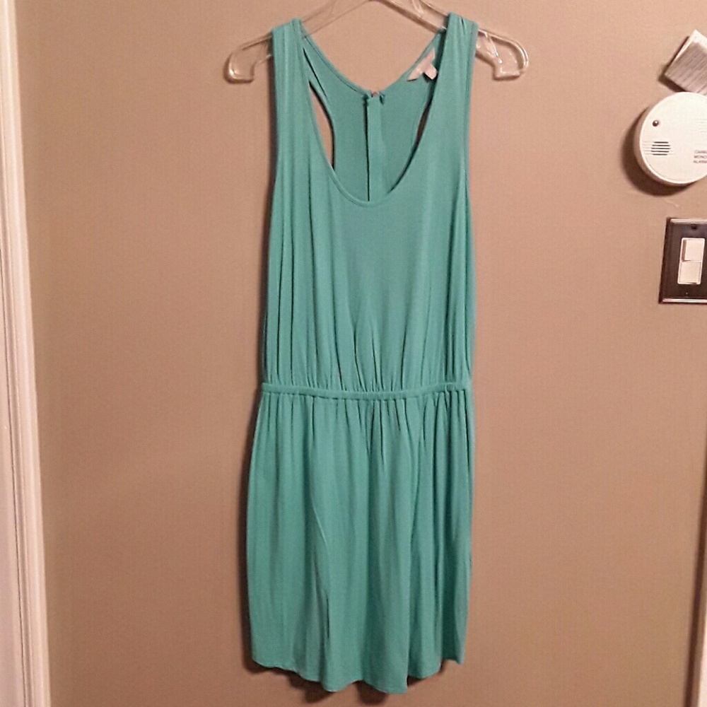 Banana Republic mint green, razorback casual dress