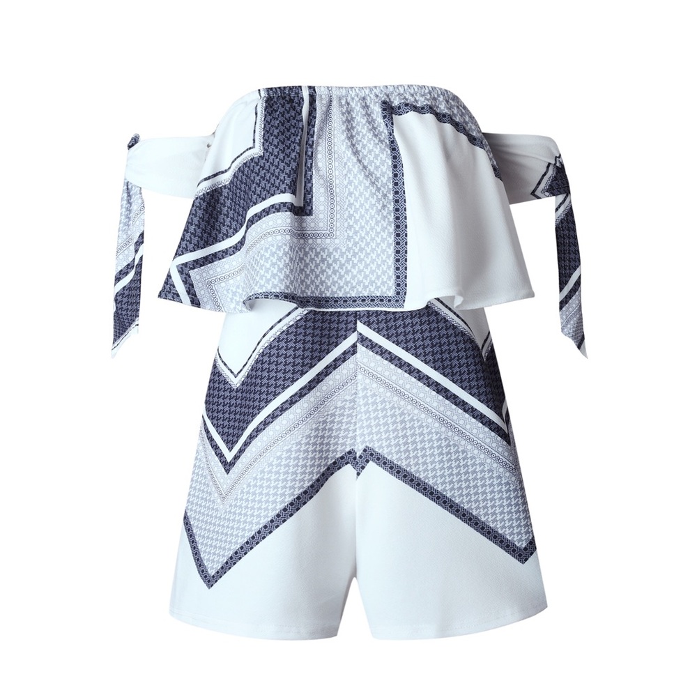 'Margaux' Strapless Tie Romper - Picture 6 of 8