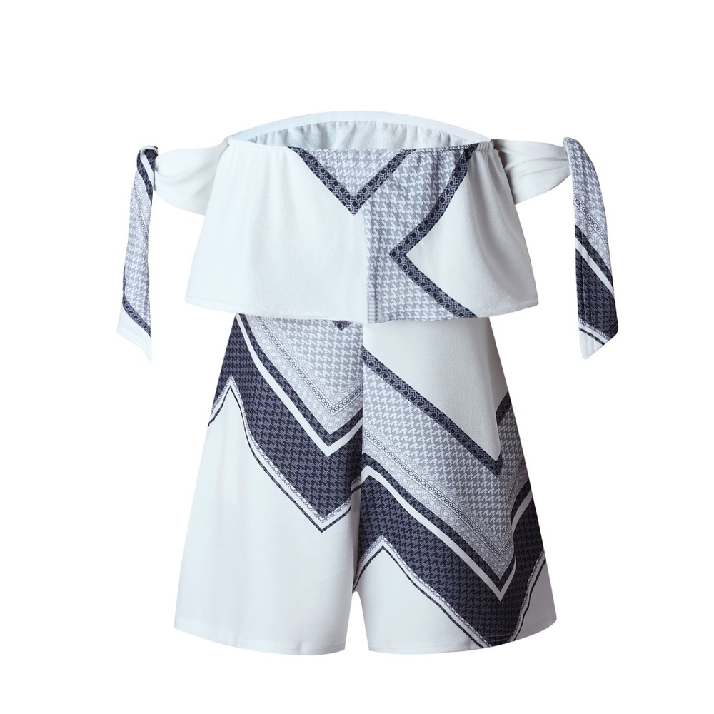 'Margaux' Strapless Tie Romper - Picture 7 of 8