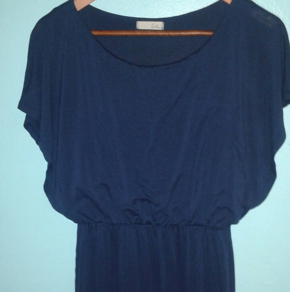 Lush brand Navy Blue blouson casual dress