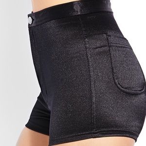 BLACK HIGH WAISTED DISCO SHORTS🖤🤘🏼✨