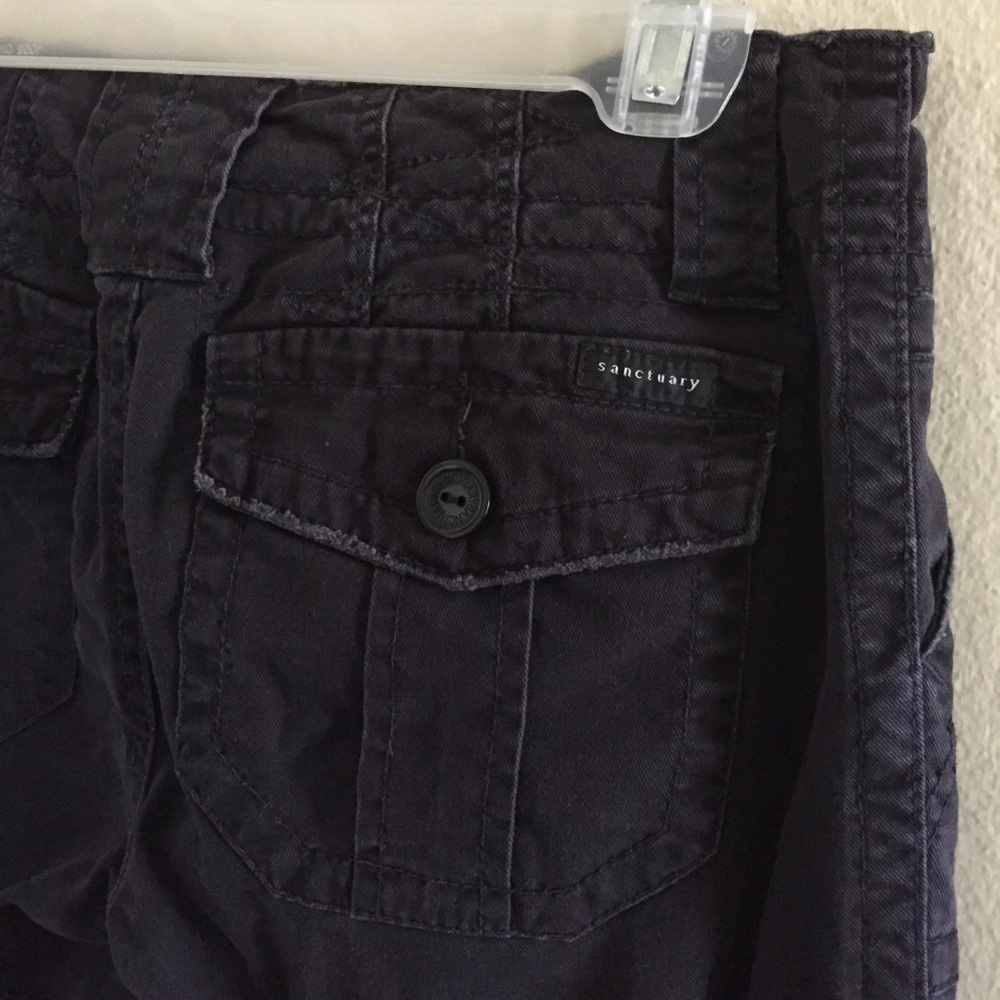 SANCTUARY Clothing Size 27 Peace Black Crop Pants - Picture 5 of 6