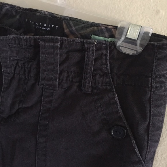 SANCTUARY Clothing Size 27 Peace Black Crop Pants - Picture 4 of 6