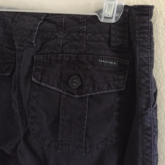 SANCTUARY Clothing Size 27 Peace Black Crop Pants - Picture 5 of 6