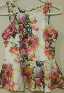 Floral Peplum Top
