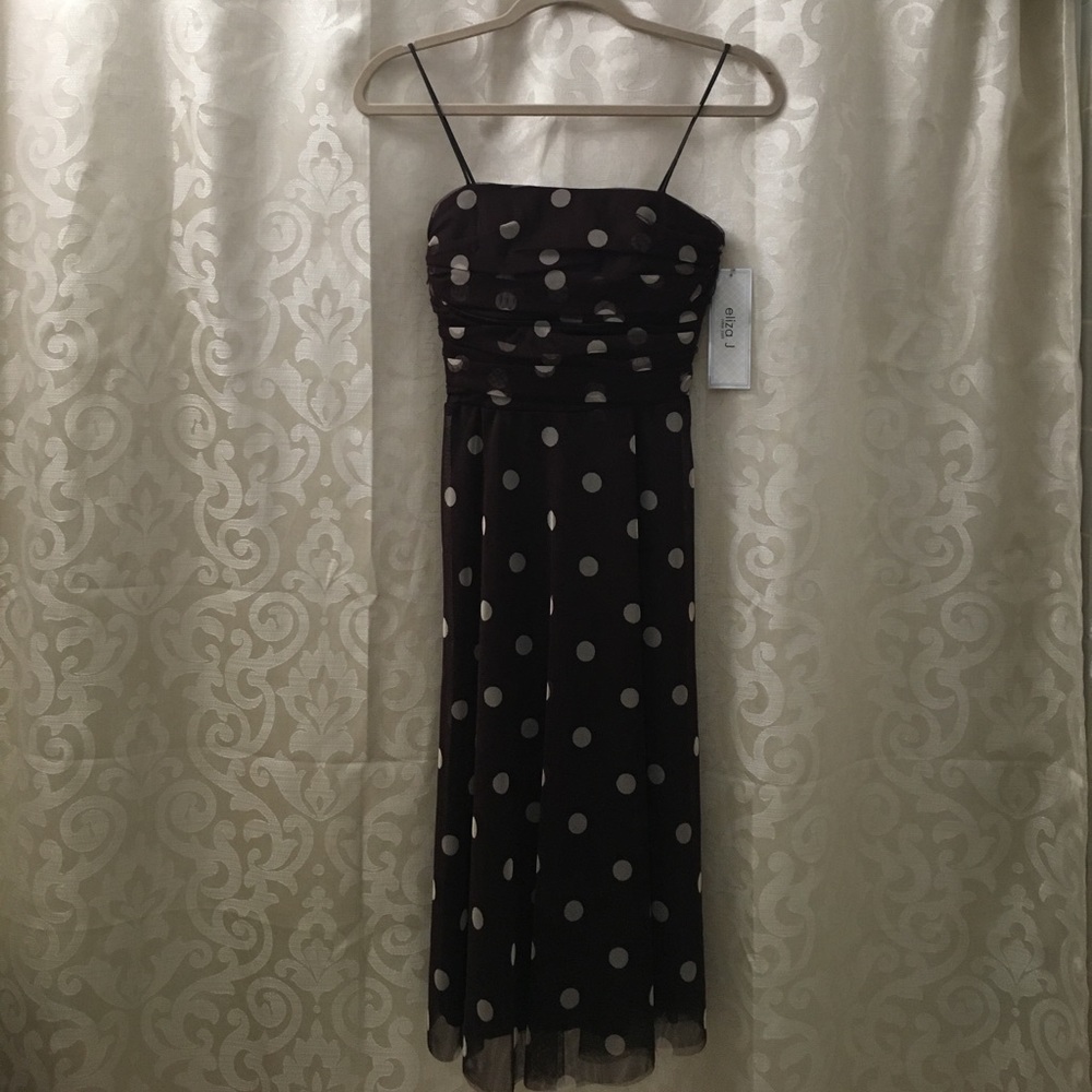 NWT Brown/Polka Dots Tulle Dress