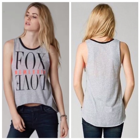 🆕Fox Racing Women's Top Flipped Tank Heather - Picture 2 of 5