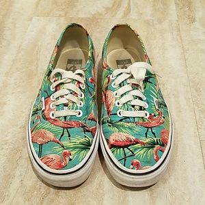 Flamingo print vans