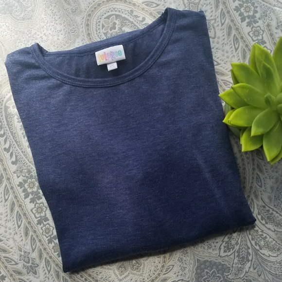 LuLaRoe Tops - LuLaRoe XS dark heathered blue Irma