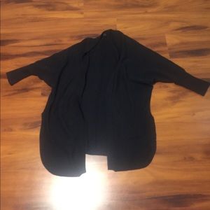 Black longline cardigan