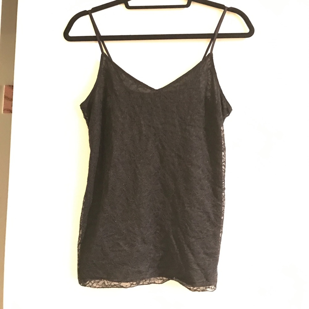 🥰 Banana Republic black lace camisole Sz Med
