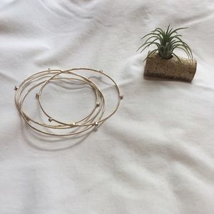 Rhinestone Bangle Set