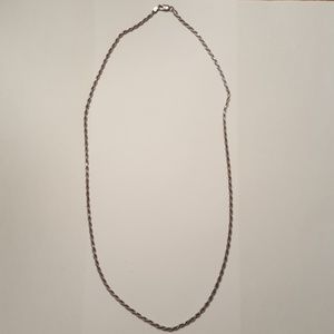 Silver chain necklace 24' in long