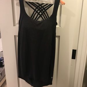 Cute black strappy lululemon tank
