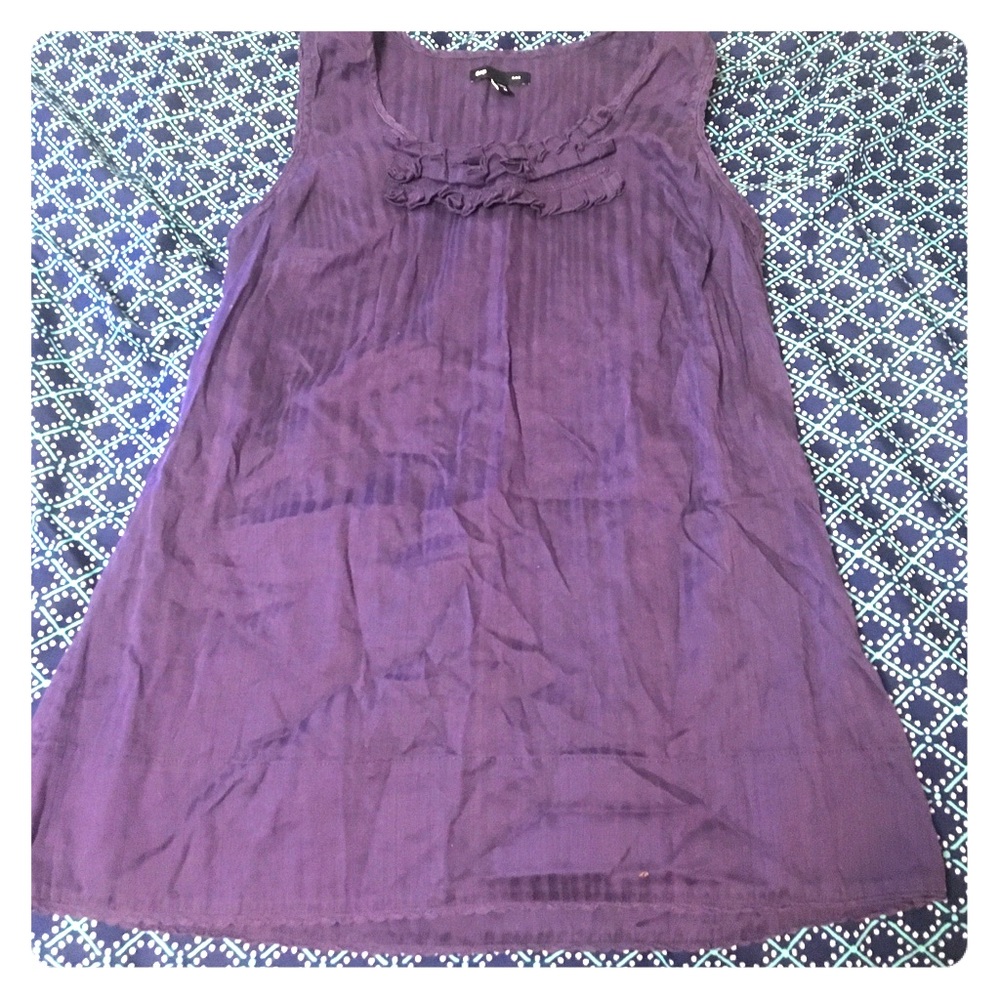 Purple Top with a Little Frill