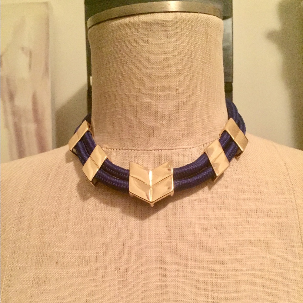 Blue and Gold Choker