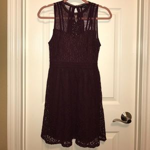 Burgundy lace dress