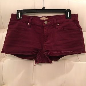 Red jean shorts ROXY