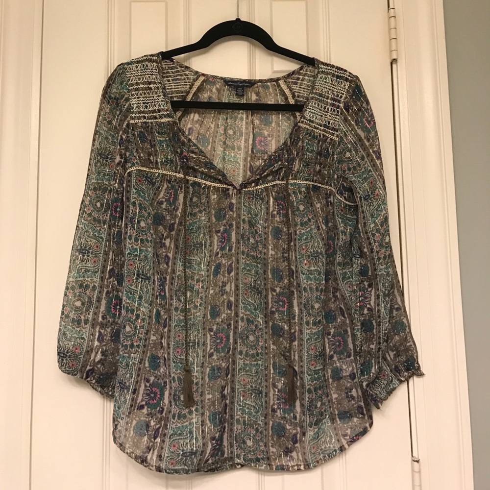 American Eagle Boho Blouse