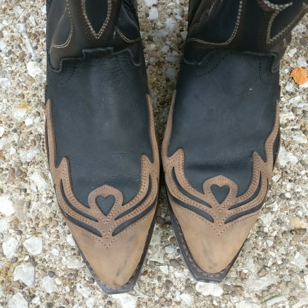 Black and Brown Cowgirl Boots
