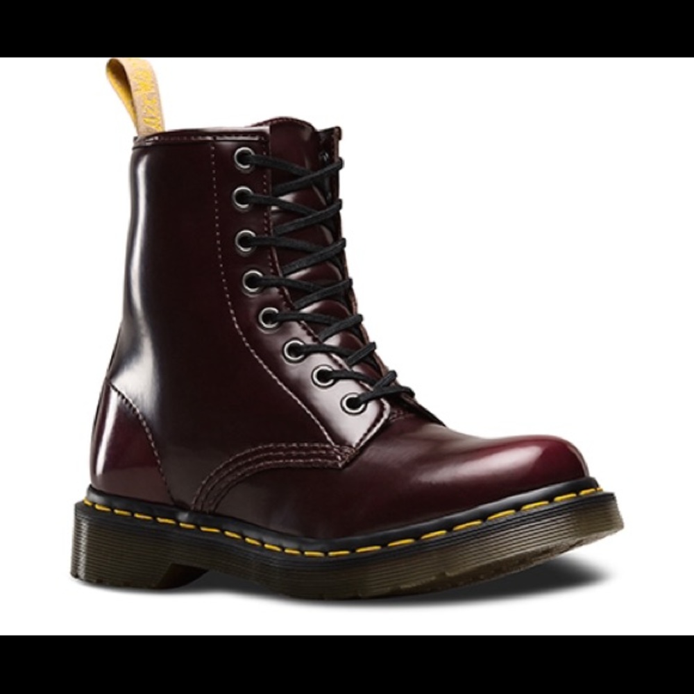 Dr. Martens 🍒 Vegan Leather Cherry Red Boots
