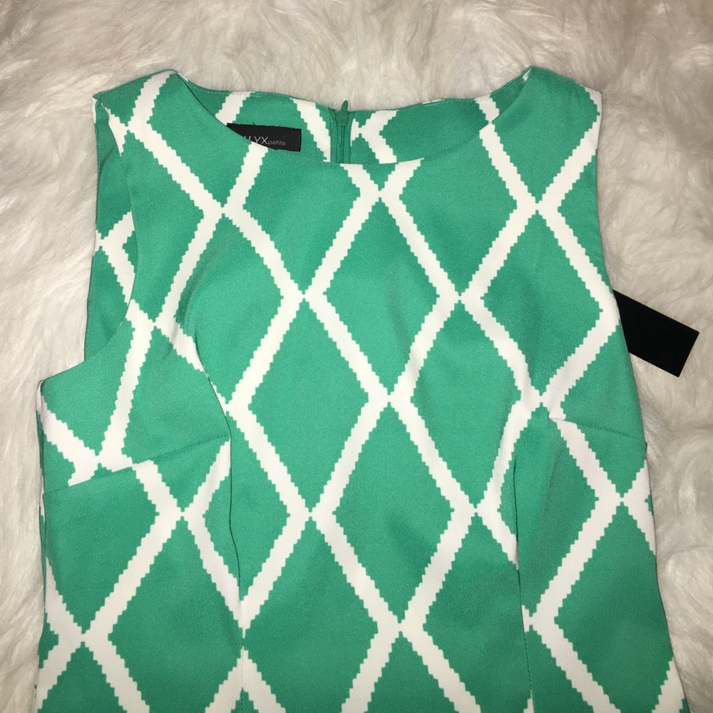 Alyx petite teal pattern dress