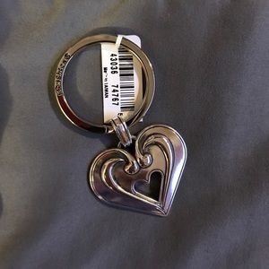NWT Brighton Twirly Hearts Keychain with gift bag