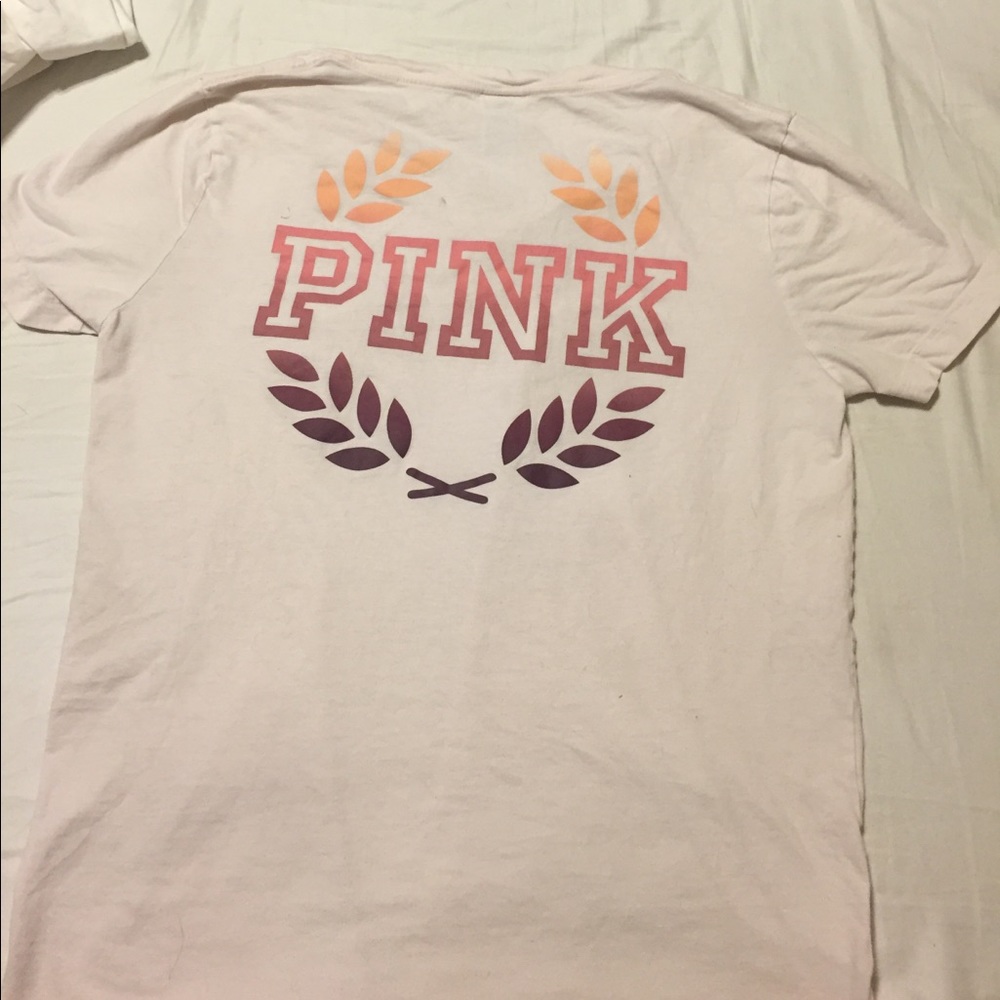 Light pink Victoria Secret Pink campus tee