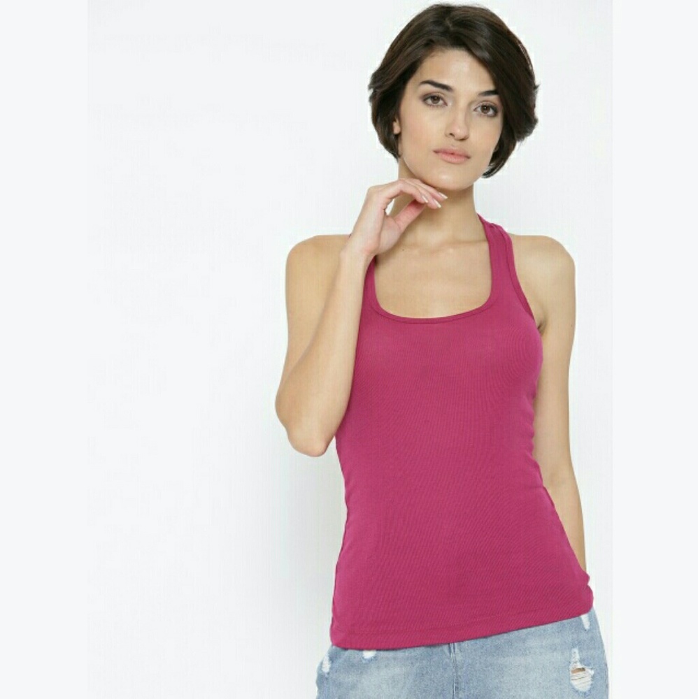 Pink Tank Top Forever 21 Stretchy Cami Medium