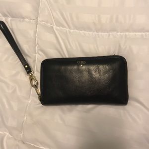 Black Leather Fossil Wallet!!