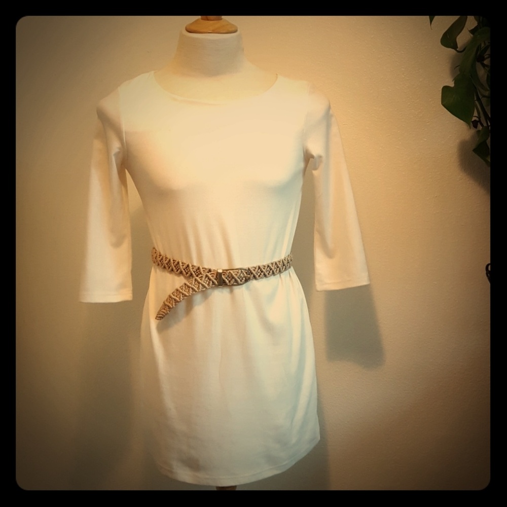 H&M Long sleeve white dress