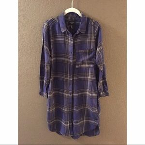 Forever 21 Oversized Flannel Shirt Dress
