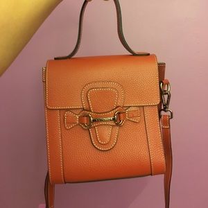 Orange Valentino crossbody satchel