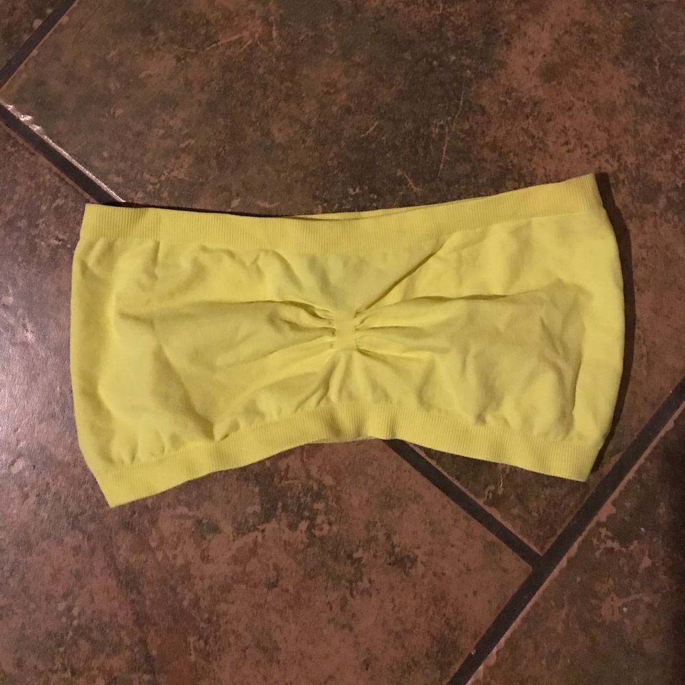 Neon yellow nylon bandeau
