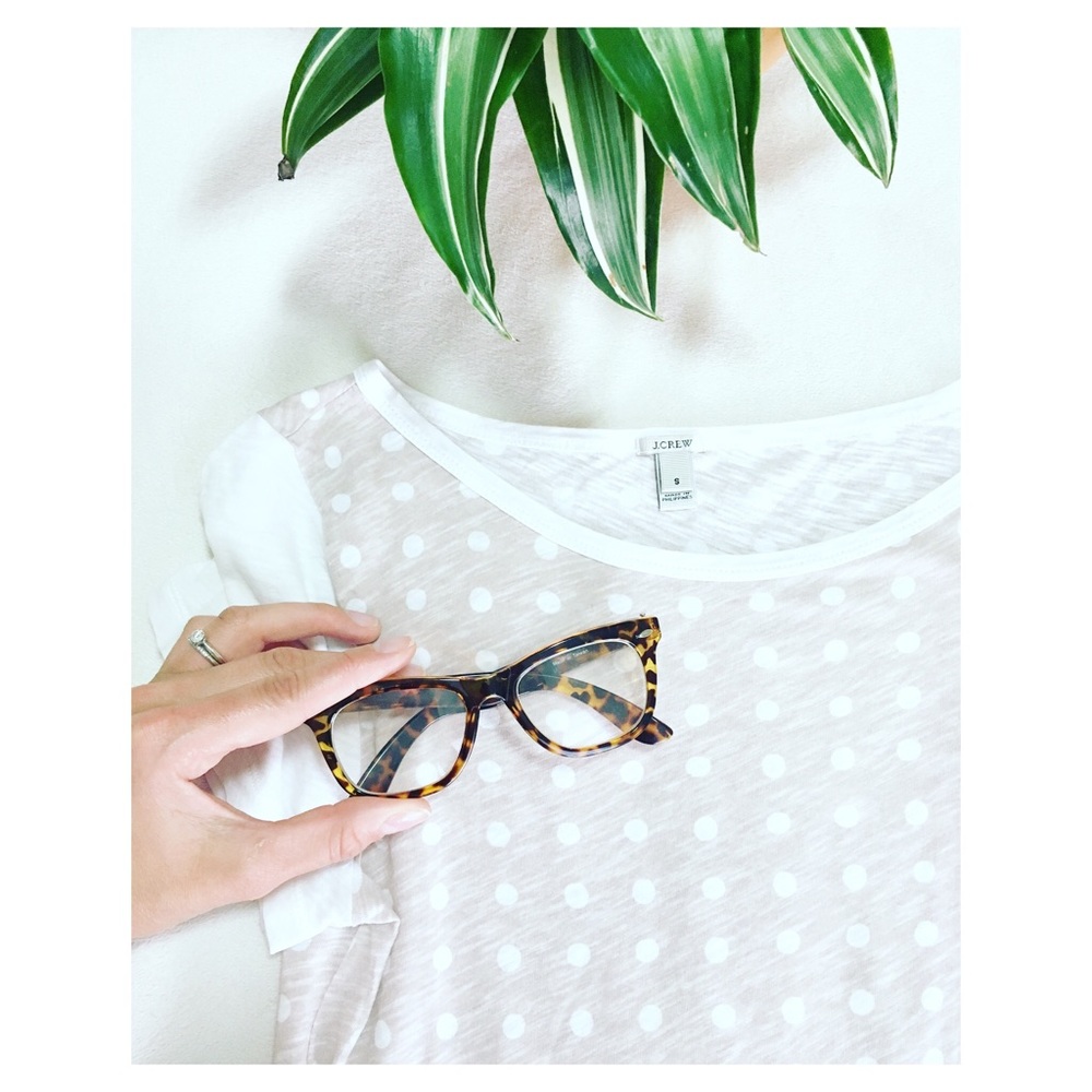 • J. Crew Polka-dot Tee • minimalist •