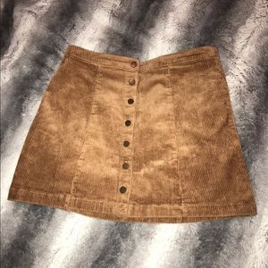 Brown button up skirt