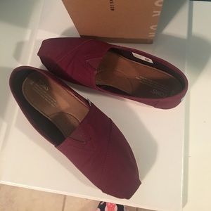 Maroon toms. Worn twice!