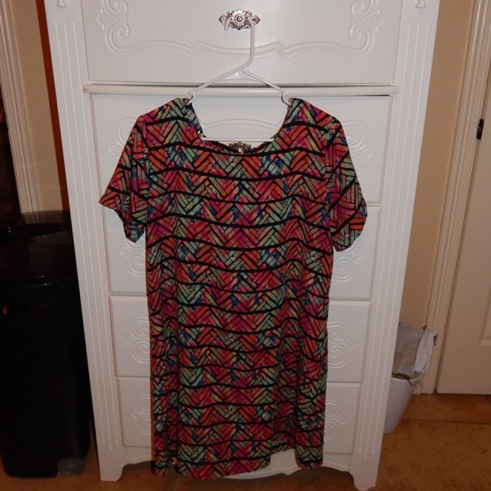 Multicolored Geometric Dress